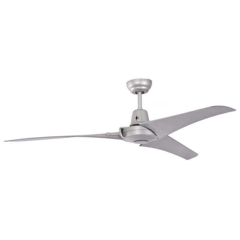 Nunn 140cm Ceiling Fan, Matt brushed nickel, With remote control