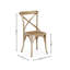 48cm H Solid Wood Full Back Side Chair in Brown