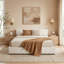 Très grand lit élégant bord beige, très grand-1370962237