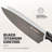 15-Piece Black Titanium German Steel Kitchen Knife Block Set