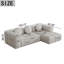 Canapé inclinable en L blanc cassé de 103 po avec méridienne inclinable - Blanc inclinable-1420207409-1420207408