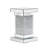 11.8''  Square Mirrored End Table With LED S, Modern Side Table With Crushed Diamond For Living Room, No Assembly Required