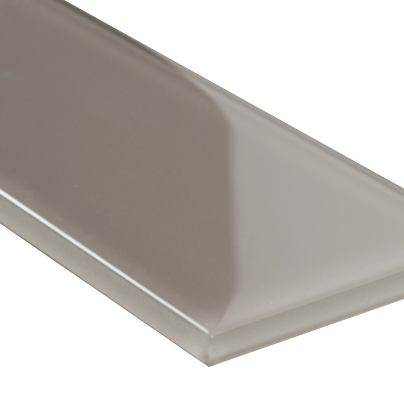 Rivella Subway 4 in. x 12 in. Glossy Glass Wall Tile, Cortaro