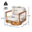 Méridienne pivotante d'extérieur en bois d'acacia avec coussins Roomfitter Tanah
