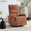 Fauteuil de massage chauffant manuel inclinable avec bascule et pivotant, recouvert de tissu orange, pour le salon-290366388