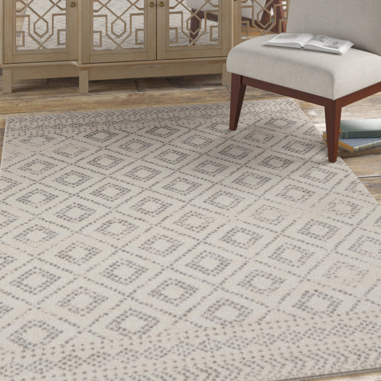 Granger Southwestern Light Gray/White Area Rug