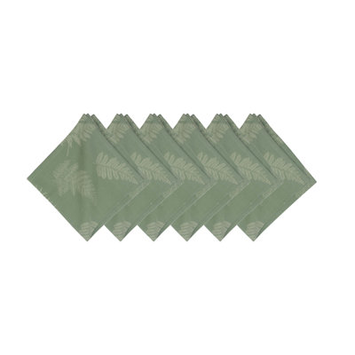 Ensemble de 6 serviettes Botanical Jacquard