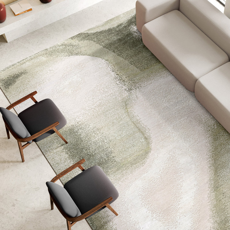 Tapis rectangulaire noué à la main, Rectangle de 5 pi x 8 pi