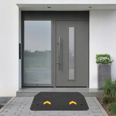 Rampe de seuil de rampe en caoutchouc robuste pour véhicules utilitaires sport 61,98 x 10,16 cm