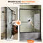 Porte de douche sans cadre 60 po x 58 po en verre trempé noir, porte de douche moderne en verre pour installation de douche à l'italienne-126557736