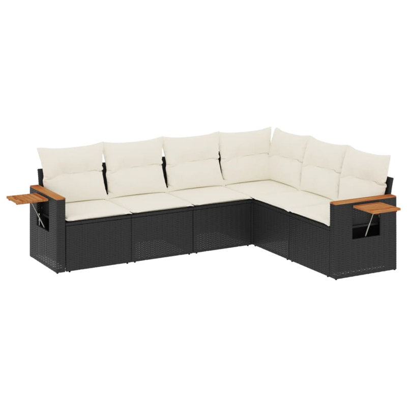 Vidaxl Garden Sofa Set, Black