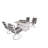 Abasi Patio Dining Set with Rectangular Table , Cushions Included-1379406727-1350315356