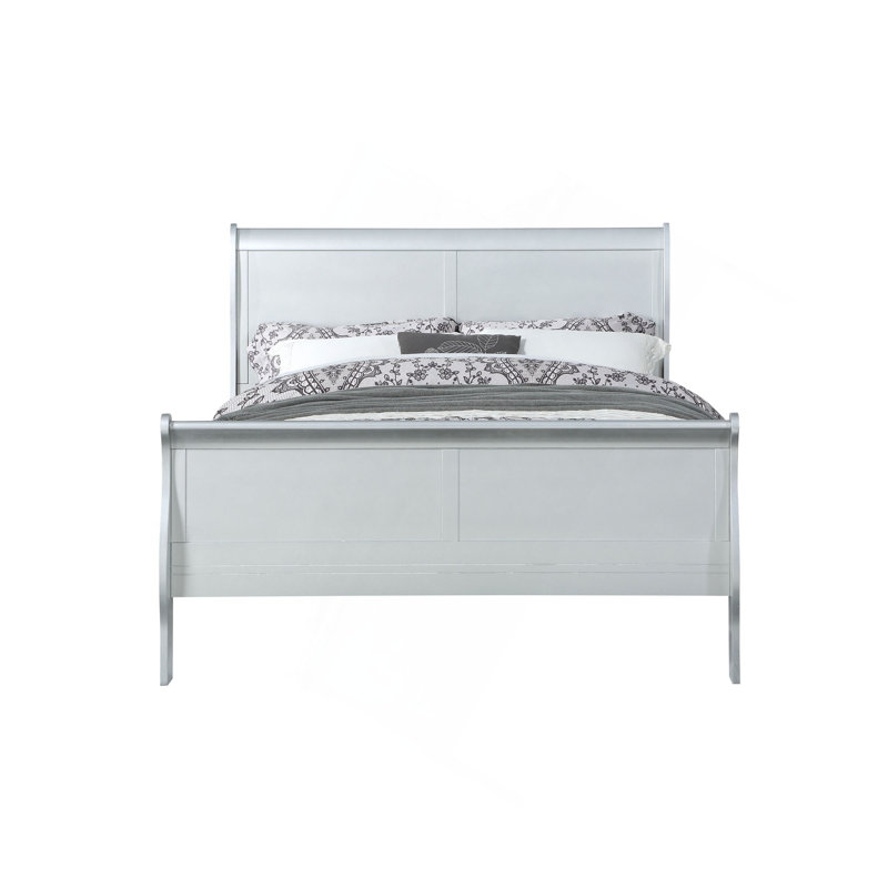 Lit simple Louis Philippe, Lit simple, Argent argent