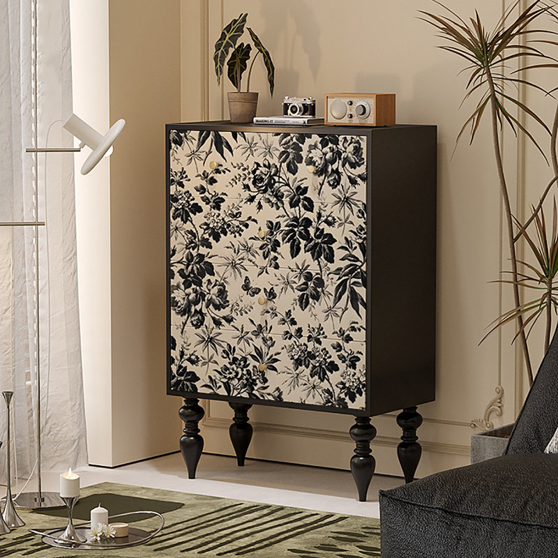 Armoire de rangement de salon rétro style français