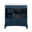 Meuble-lavabo de salle de bain moderne 35,6 po avec surface peinte, meuble-lavabo autoportant de style Mid-Century avec rangement-1480623961