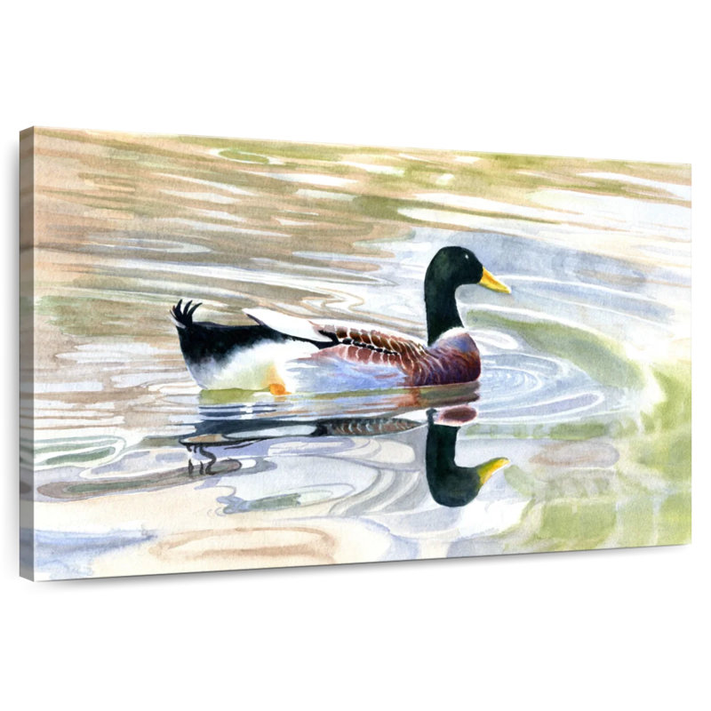 Brampt Duck Water Reflection, 32" H x 48" W