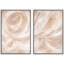 «Soft Neutral Abstract Swirl Beige Minimal», reproduction d'art moderne sur toile encadrée, 2 pièces-124932339-124932343