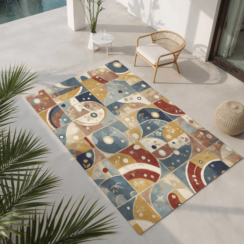 Tapis intérieur et extérieur Retro Vibe, Rectangle 1 pi 6 po x 2 pi 6 po