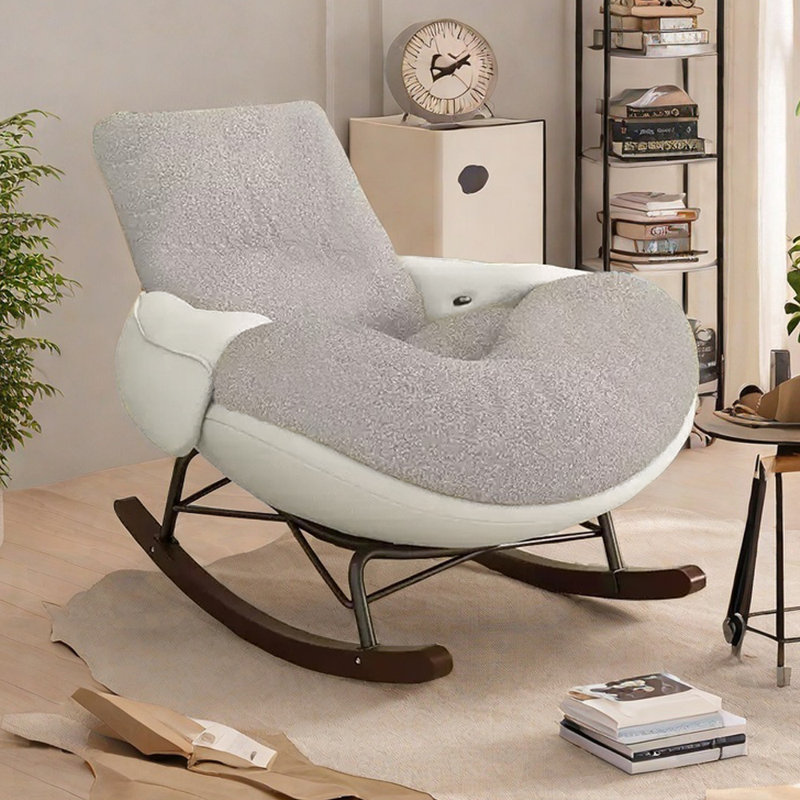 Chaise berçante ergonomique, Gris, Blanc