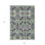 Tapis extérieur lavable géométrique bleu et mauve 9 pi x 12 pi