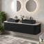 Ensemble de meuble-lavabo double 59,84 po avec plateau en marbre-181979553