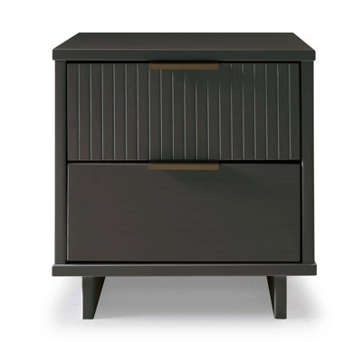 Granville 18" Nightstand In Charcoal Gray (2-Drawer)