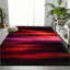 Tapis lavable en machine à motif abstrait d'éclaboussures d'encre avec envers antidérapant, tapis de sol à dégradé rouge et violet audacieux, décoration intérieure confortable pour salon, chambre, salle à manger, couloir, bureau, dortoir-1216223409
