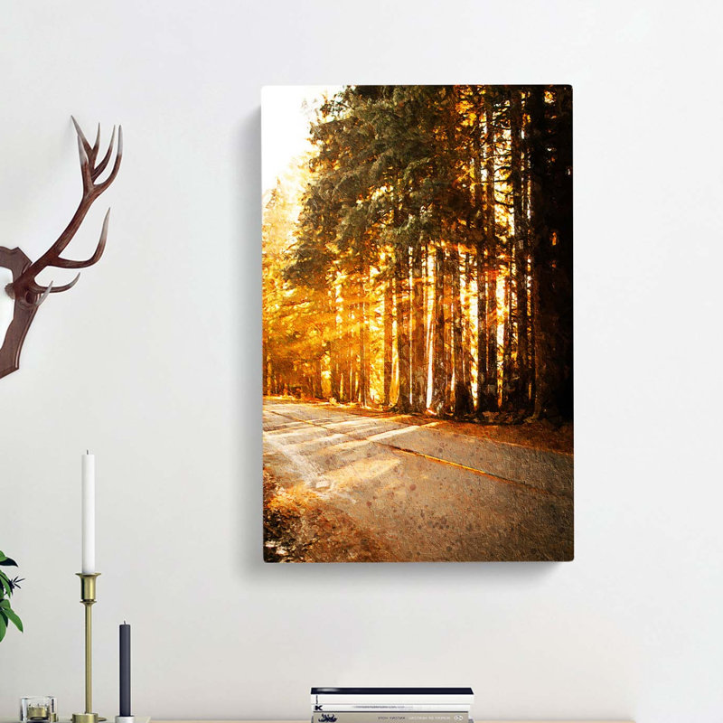 Sunlight Through The Forest - Wrapped Canvas, 60cm H x 40cm W x 3cm D