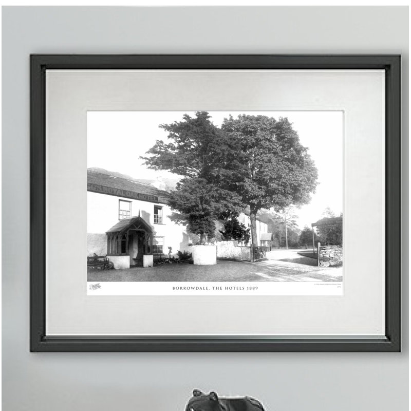Borrowdale, The Hotels 1889 by Francis Frith - Single Picture Frame Print, 28cm H x 36cm W x 2.3cm D