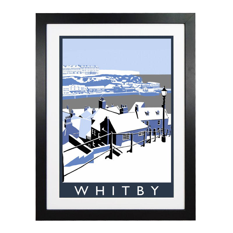 'Whitby 2' by Richard O'Neil - Print, Black Wood Frame, 54 cm H x 44 cm W x 2.2 cm D
