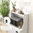 Microwave Cabinet With Storage Drawer, Double Door Cabinet And Adjustable Shelf, Buffet With Hutch And Cable Hole, Storage Cabinet For Kitchen, Dining Room, Living Room