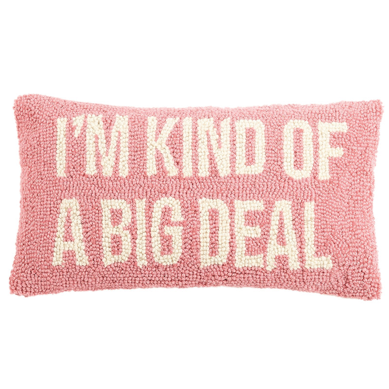 Cotton Throw Pillow, Pink