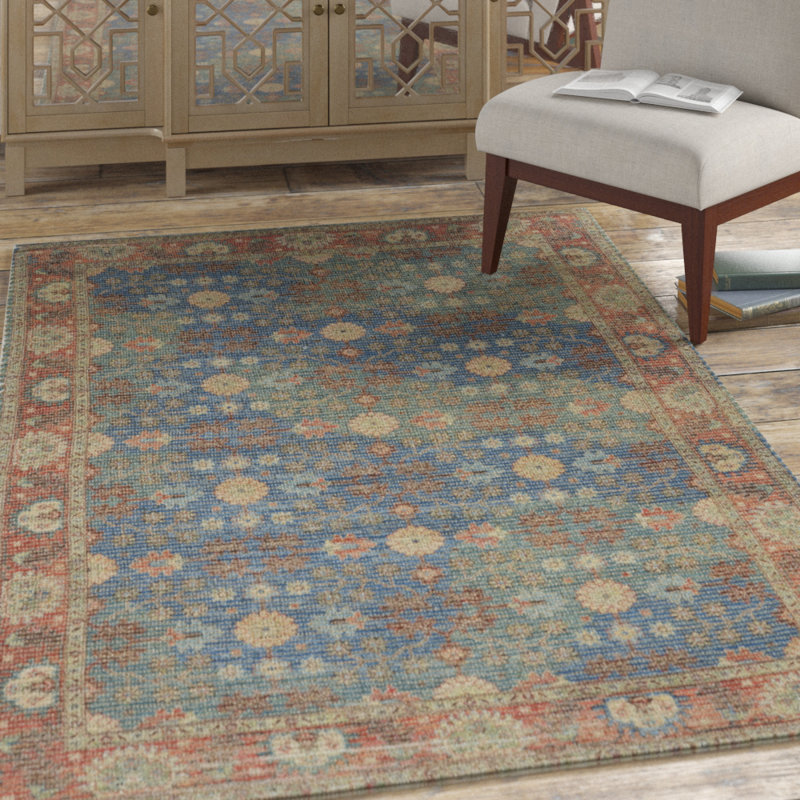 Tapis oriental tissé à la main et tissé à la main Gloucester, Rectangle 7 pi 6 po x 9 pi 6 po