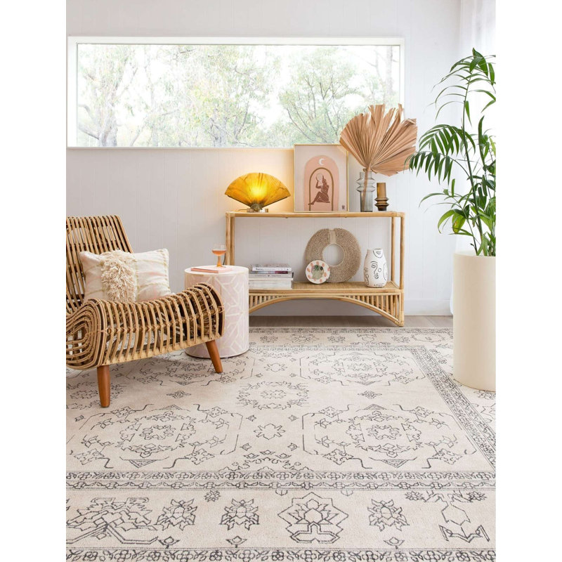 Floral Indoor Rug, Rectangle 4' x 6'