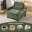 32.28 "Single -Seat Core Chenille Cushion Sofa Bed Pull Bed-387183680