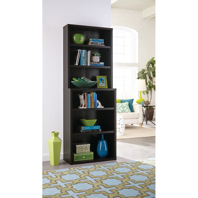Decorative 82.3" H x 30" W Standard Bookcase, Black Walnut