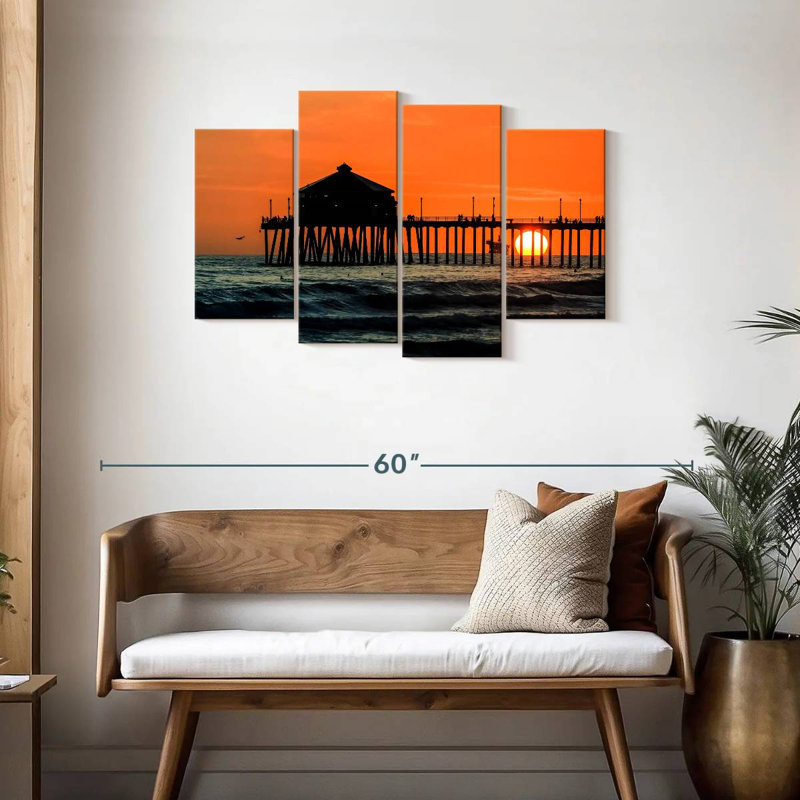 Huntington pier at dusk Aletra, 27"H x 43"W