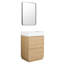 Meuble-lavabo 24 po avec lavabo simple. Armoire encastrée moderne. Tiroir double. Autoportant. Bois d'ingénierie. Matériau. Élégant tiroir d'armoire, Perspectives, bois d'ingénierie-198869770-198869764