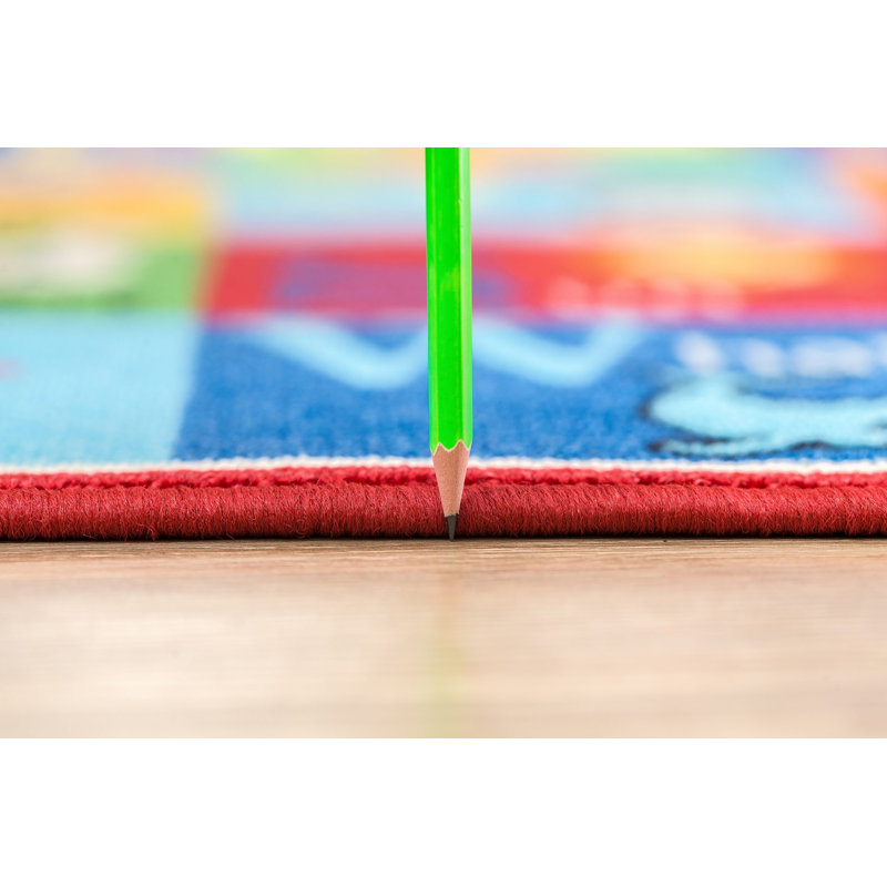 Furnish my Place 745 ABC with Animal ABC Area Rug for Kids | Educational Alphabet | Animals Children Rug | Contemporary Design | Multicolor