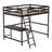 Riley Traditional Wood Slat Loft Bed with Integrated Desk & Ladder-72424424-72424423