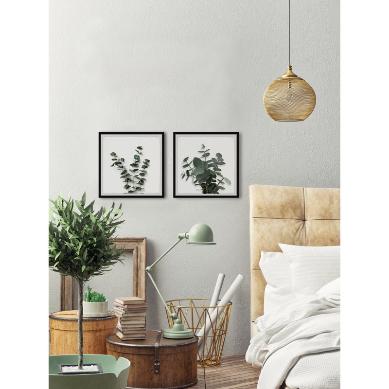 " Eucalyptus Leaves " 2 - Pieces, 18" H x 18" W