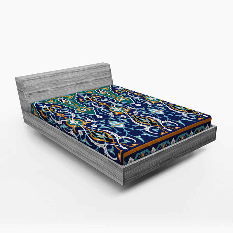 Microfiber Floral Fitted Sheet, Full Fitted Sheet