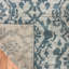 Tapis carré beige en laine noué à la main de conception unique 4 pi Luesing
