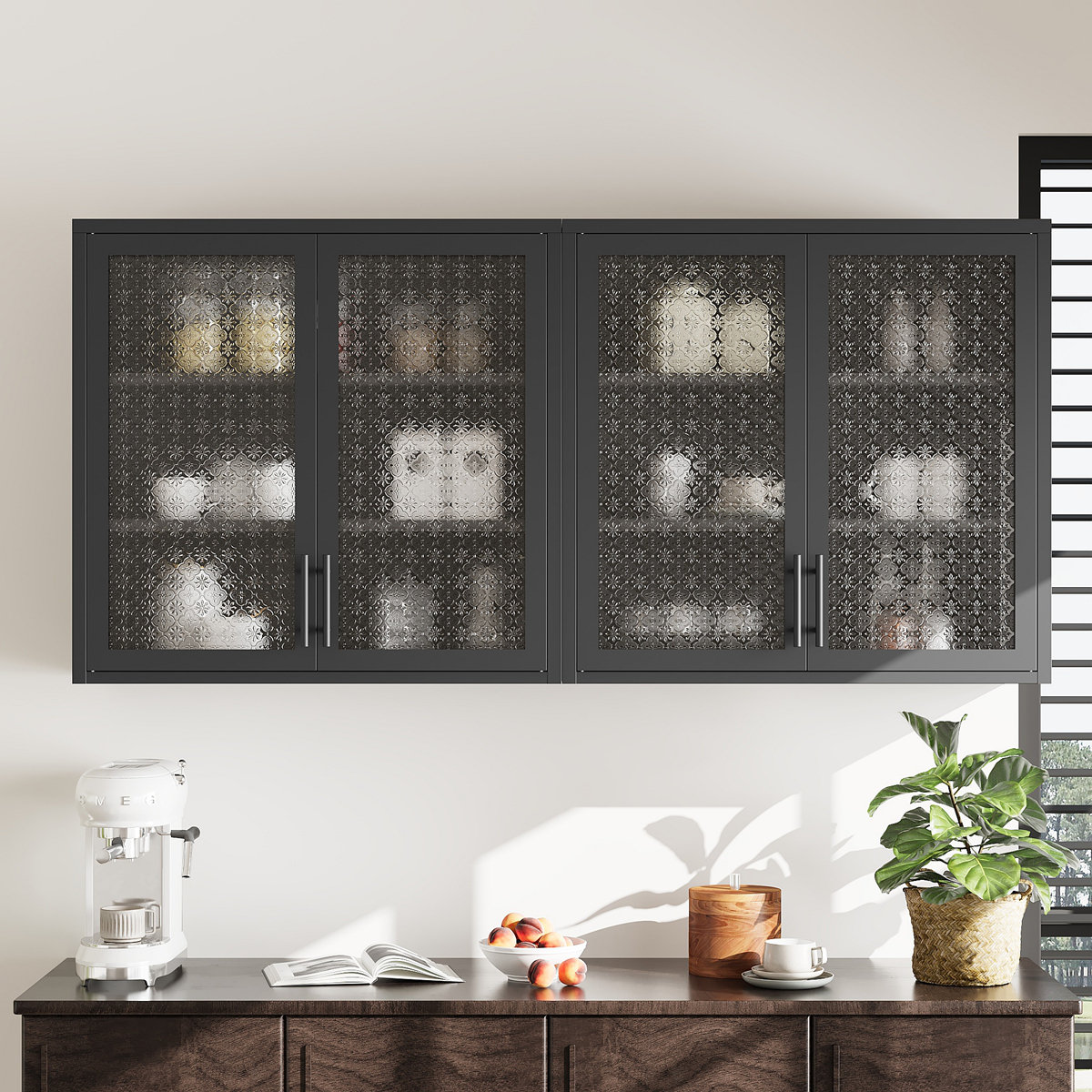Ebern Designs Retro Style Wall Mounted TableTop Storage