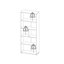  Bibliothèque à 6 tablettes avec 2 portes et rangement pour bureau à domicile l 31,34 "x l 80,59" Embrie-102051181