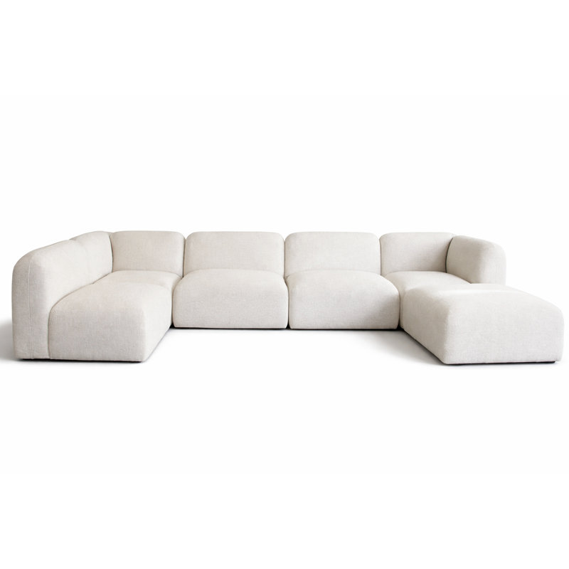 Canapé modulaire Deep Gather (nuage), Fauteuil sans accoudoir, Crème