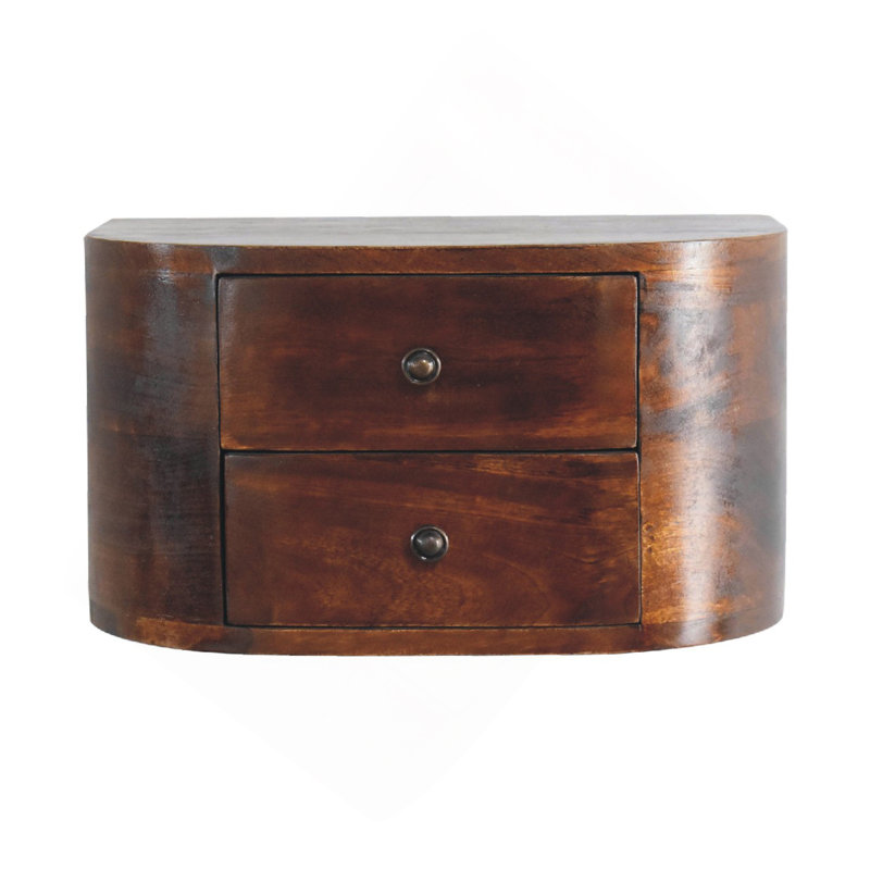 Table de chevet flottante 2 tiroirs Lunar