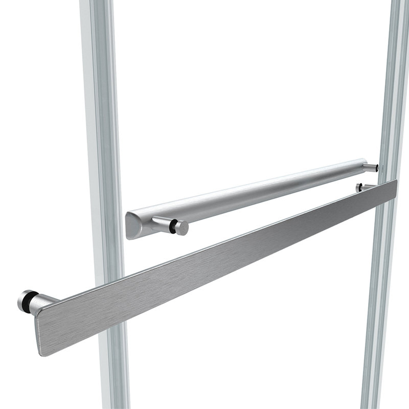 Spezia 56" - 60"W x 58" H  Double Sliding Frameless Tub Door, Brushed Nickel