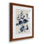 Bleu marine et feuilles de lin II - ensemble de 2 reproductions d'art sur papier encadré-1462973658-1462973659