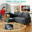 77.2" Upholstered Convertible Sleeper Sofa Bed -191795376